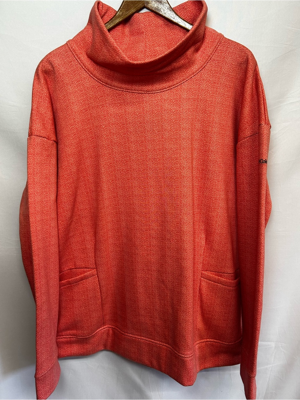 Columbia Sportswear Turtleneck Pocket Sweater Women’s XXL - Coral